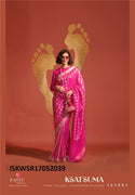 Hand Woven Viscose Saree With Blouse-ISKWSR17052039