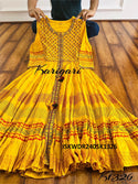 Block Printed Cotton Flared Dress-ISKWDR2405K1326