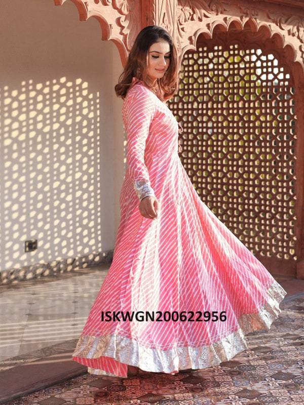 Lehariya Printed Cotton Gown-ISKWGN200622956