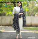 Handloom Khadi Cotton Kurti With Pleated Gulnar Pant And Printed Khadi Silk Dupatta-ISKWSU2406PPC/D854