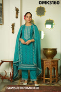 Embroidered Rayon Schiffli Kurti With Pant And Dupatta-ISKWSU1907OMK3160