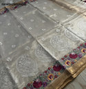 Embroidered Handloom Tissue Silk Saree With Blouse-ISKWSR290599915