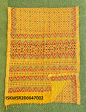 Ajrakh Hand Block Printed Cotton Saree With Blouse-ISKWSR200647002