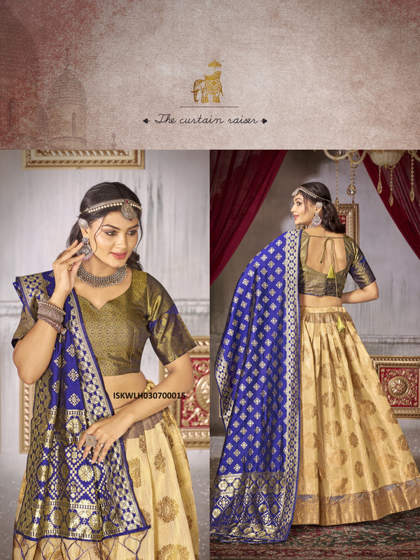 Jacquard Silk Lehenga With Blouse And Dupatta-ISKWLH030700015