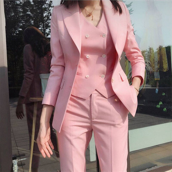 Yitimuceng Red Black Striped Formal Pant Suits Women Autumn Winter 2203 New  Office Ladies Blazer Jacket and Trousers 2 Piece Set - AliExpress