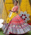 Digital Printed Chinon Silk Lehenga With Blouse And Dupatta-ISKWANAV0906KS1109