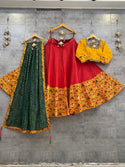 Cotton Lehenga With Blouse And Printed Dupatta-ISKWNAV14064582