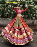 Digital Printed Butter Silk Lehenga With Blouse And Dupatta-ISKWNAV1406LC1064