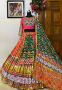 Digital Printed Butter Silk Lehenga With Blouse And Dupatta-ISKWNAV1406LC1064