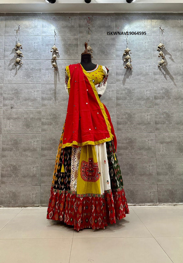 Rayon Cotton Lehenga With Blouse And Cotton Dupatta-ISKWNAV19064595