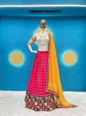 Printed Crepe Lehenga With Blouse And Chinon Dupatta-ISKWNAV18084976